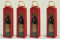 Single Bottle Laminated Bag with front PVC- Set of 4