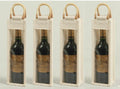 Reusable Burlap Wine Bag Gift Tote – 100% Natural Biodegradable Eco-Friendly Bottle Bag | Durable Organic Jute Wine Carrier for Wine, Champagne, Liquor | Sustainable Packaging- PACK OF 4- WHITE