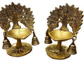 Brass Handicraft Tree of Life Diya Set of 2 | Traditional Handmade Brass Oil Lamps | Decorative Puja Diya for Diwali, Temple & Home Decor | Spiritual Tree of Life Design | Indian Festive Gift