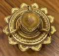 Brass Lotus Diya Stand – Handcrafted Traditional Lotus Oil Lamp Holder for Puja, Temple & Home Decor | Decorative Brass Deepak Stand for Diwali, Festivals & Spiritual Rituals