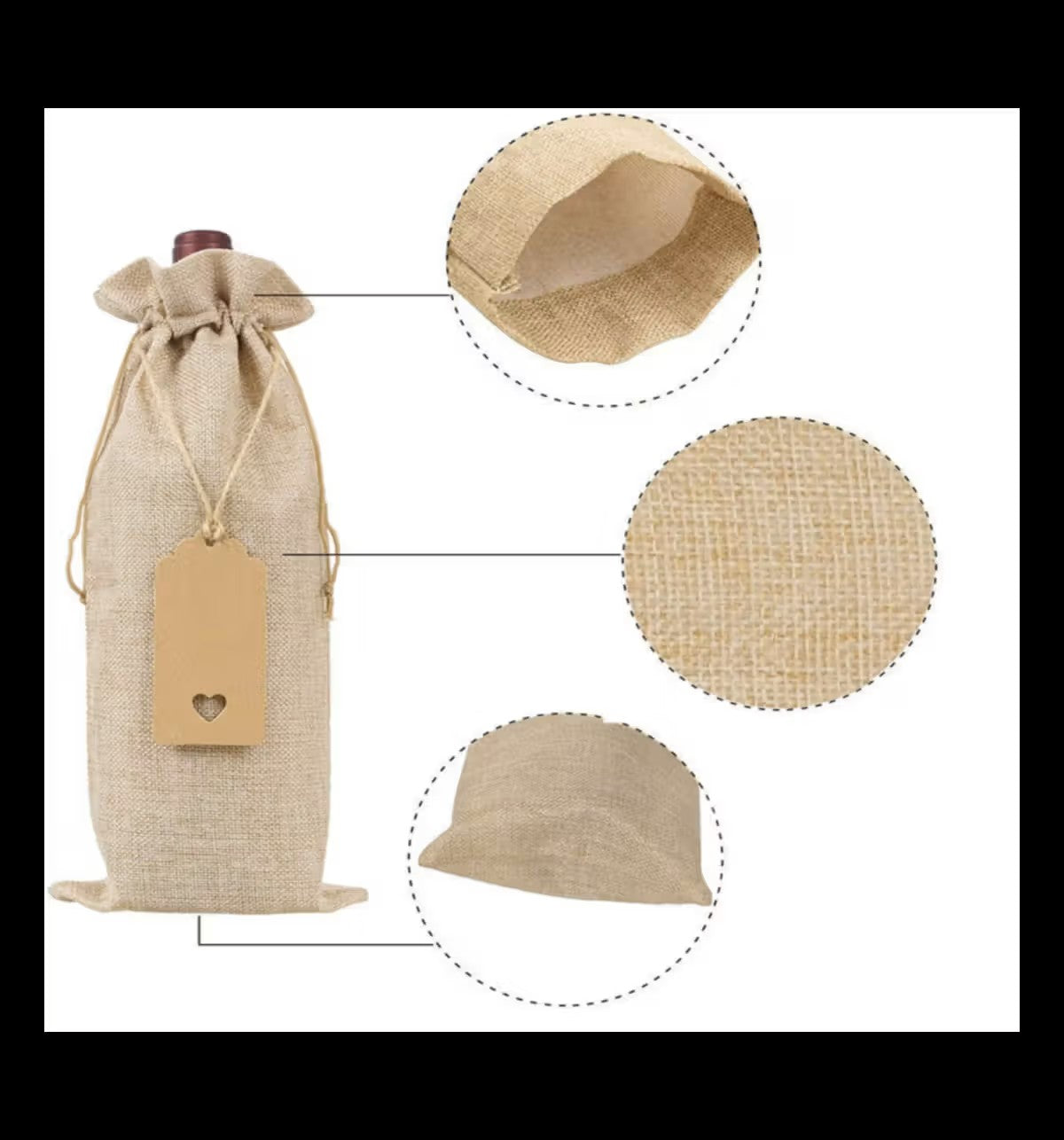Burlap gift bags