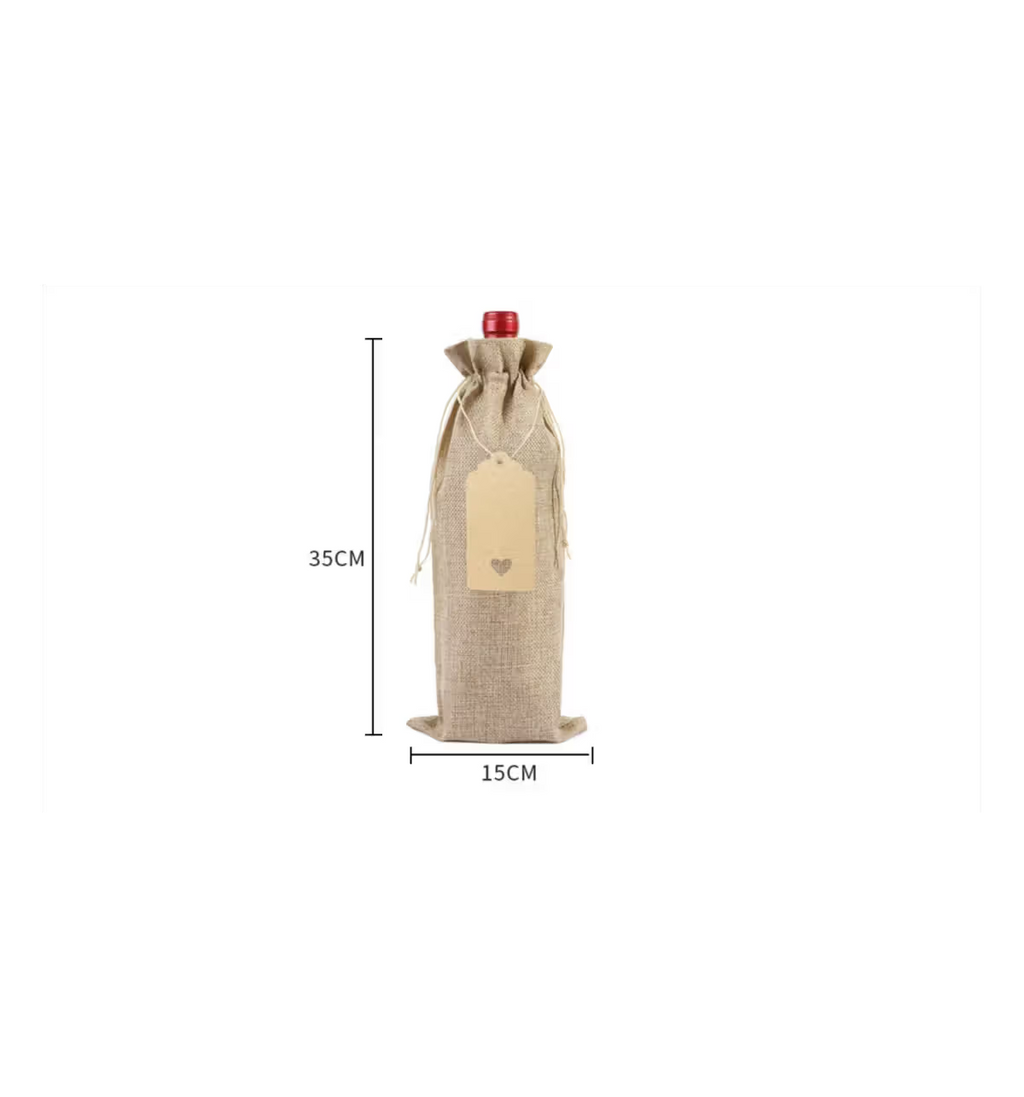 Burlap gift bags