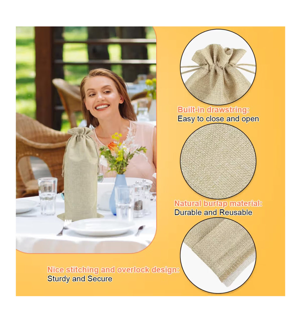 Burlap gift bags