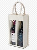 Two Bottle Holder with front window-Detachable partition