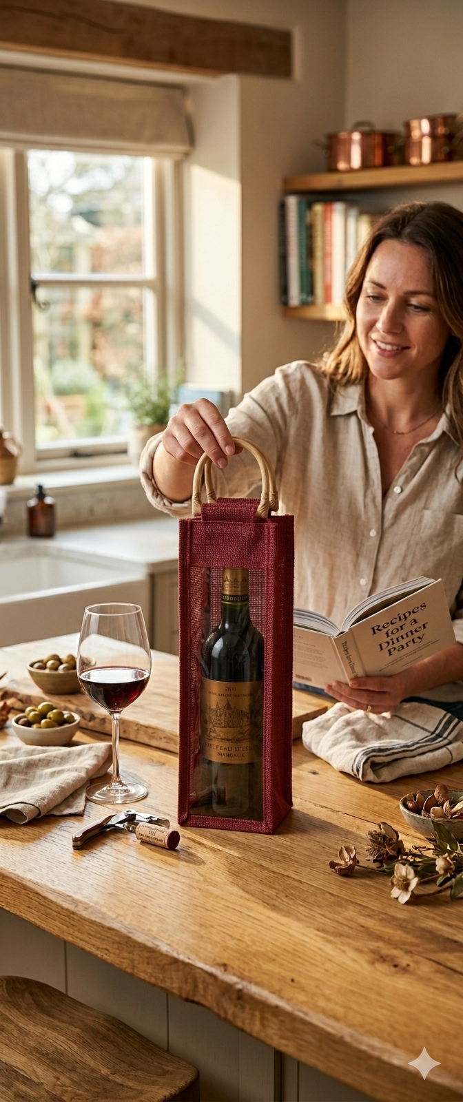 Single Bottle Laminated Bag with front PVC- Set of 4